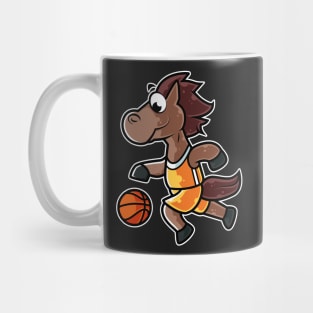 Horse Basketball Game Day Funny Team Sports B-ball design Mug